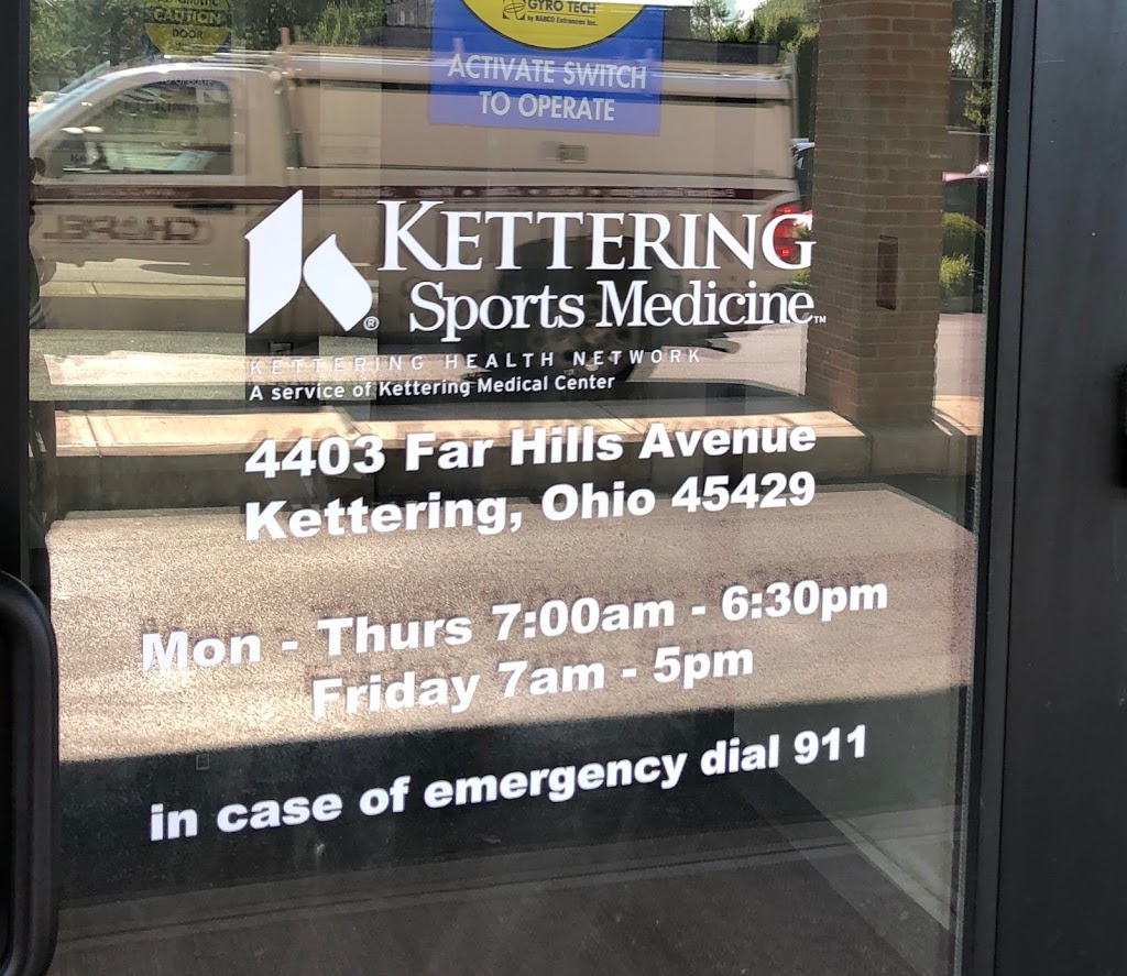 Kettering Sports Medicine | 4403 Far Hills Ave, Kettering, OH 45429, USA | Phone: (937) 395-3900