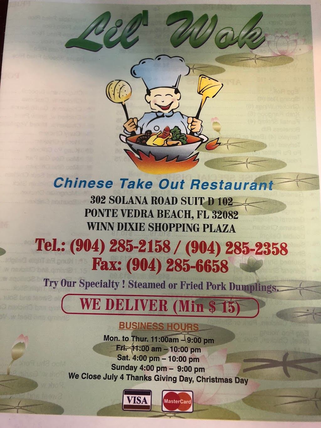 Lil Wok | 302 Solana Rd #102, Ponte Vedra Beach, FL 32082, USA | Phone: (904) 285-2158