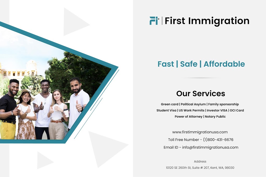 First Immigration, LLC | 10120 SE 260th St Suite 207, Kent, WA 98030, USA | Phone: (253) 277-1312