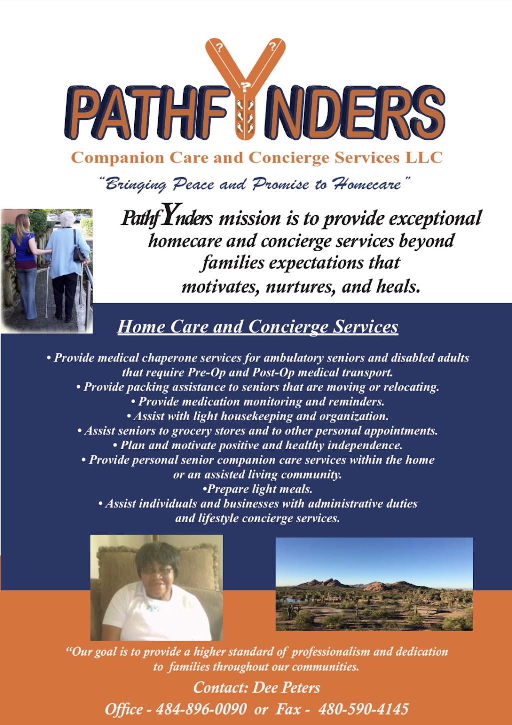 Pathfynders Companion Care & Concierge Services | 22675 E Creosote Dr, Queen Creek, AZ 85142, USA | Phone: (484) 896-0090