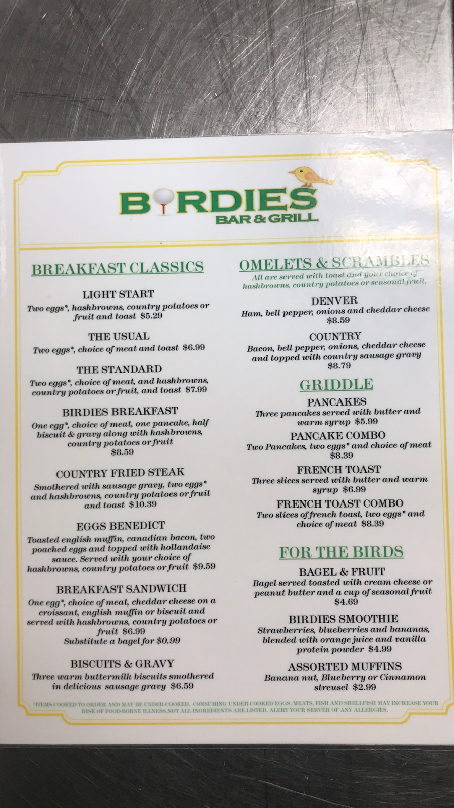 Birdies Bar & Grill | 500 S 80th St, Mesa, AZ 85208, USA | Phone: (480) 404-7074