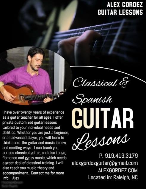 Classical & Spanish Guitar Lessons | 700 Lake Front Dr, Raleigh, NC 27613, USA | Phone: (919) 413-3179