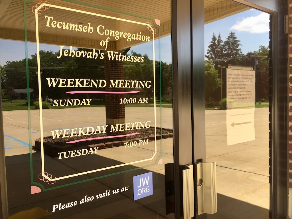 Kingdom Hall of Jehovahs Witnesses | 1200 Brown St, Tecumseh, MI 49286, USA | Phone: (517) 423-5152