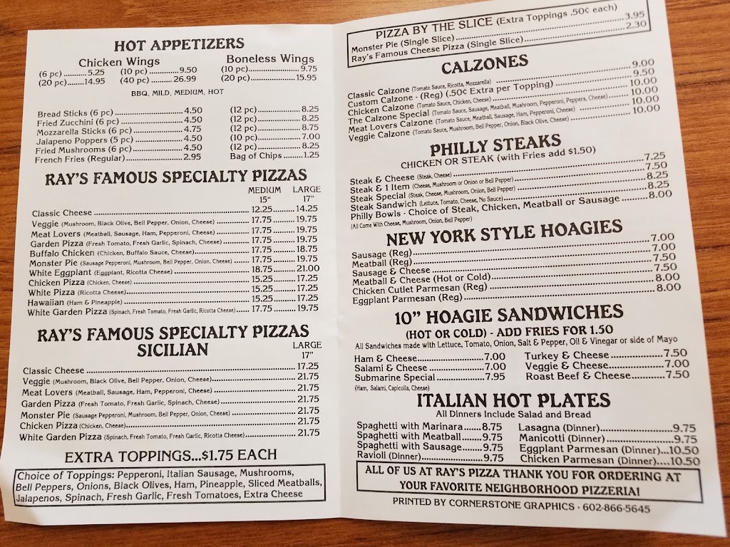 Rays Pizza | 1855 W Deer Valley Rd #103, Phoenix, AZ 85027, USA | Phone: (623) 581-1274