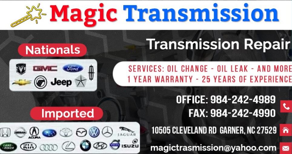 Magic Transmission Inc. | 10505 Cleveland Rd, Garner, NC 27529, USA | Phone: (984) 242-4989