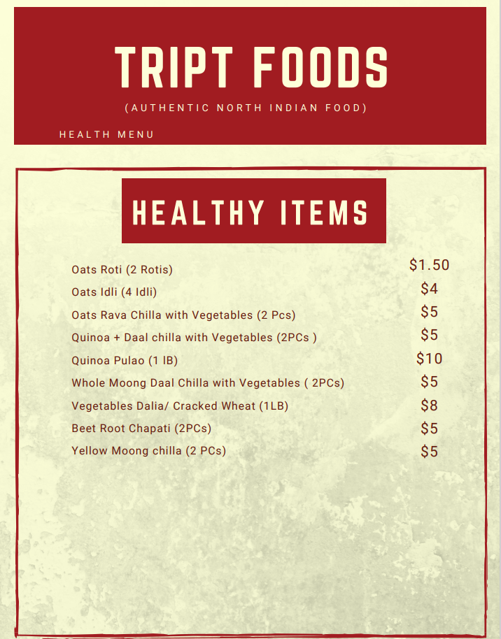 TripT food LLC | 11 Millstone Rd, Princeton Junction, NJ 08550, USA | Phone: (972) 971-7704