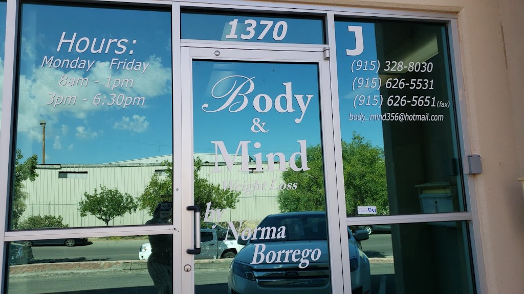 Body & Mind Weight Loss by Norma Borrego inc. | 1370 Pullman Dr j, El Paso, TX 79936, USA | Phone: (915) 626-5531