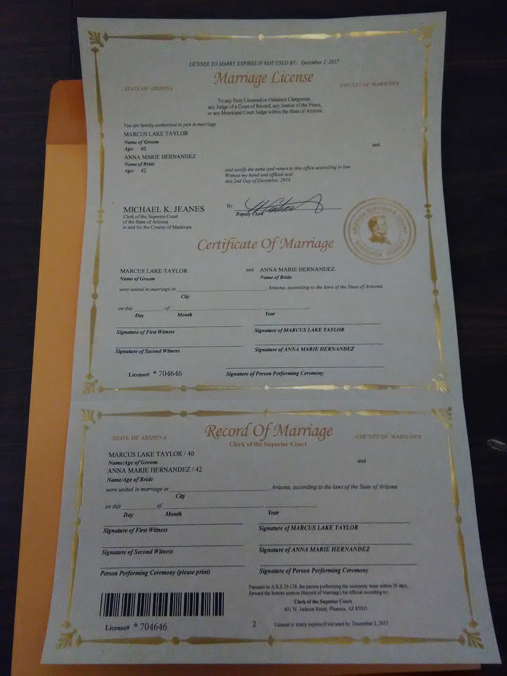 Maricopa County Marriage License | 601 W Jackson St, Phoenix, AZ 85003, USA | Phone: (602) 372-5375