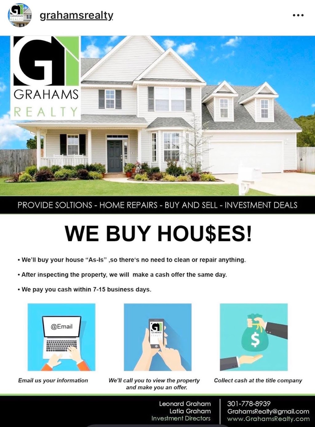 Grahams Realty | 11441 Waesche Dr, Bowie, MD 20721, USA | Phone: (301) 778-8939