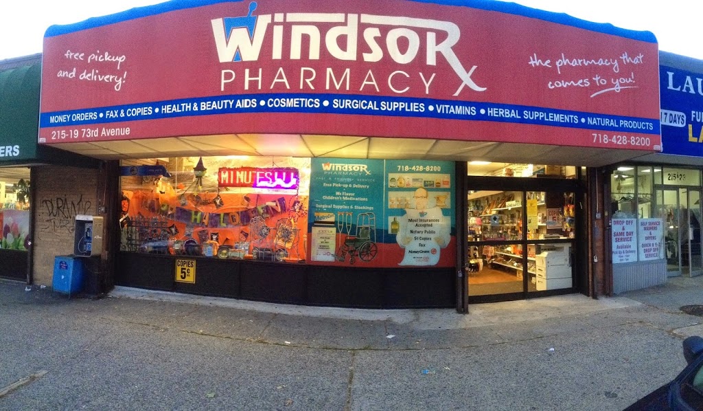 Windsor Pharmacy & Surgicals | 215-19 73rd Ave, Oakland Gardens, NY 11364, USA | Phone: (718) 428-8200