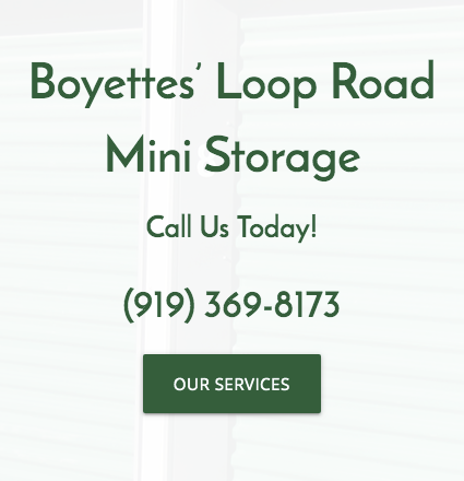 Boyettes’ Loop Road Mini Storage | 611 Loop Rd, Clayton, NC 27527, USA | Phone: (919) 369-8173