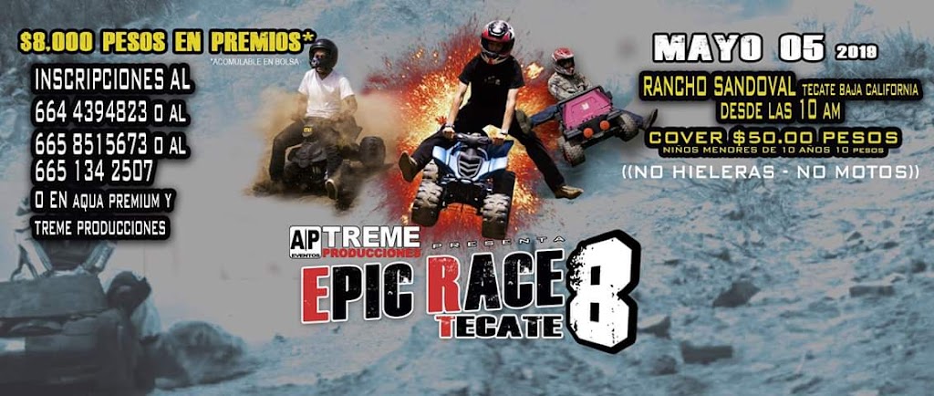 Epic race rancho sandoval | México 2 10, 21432 Tecate, B.C., Mexico | Phone: 665 851 5673