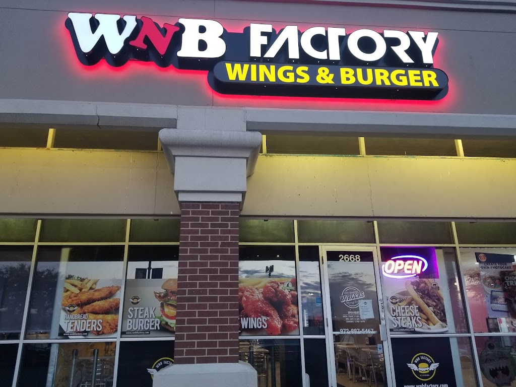 WNB Factory - Wings & Burger | 2668 N Belt Line Rd, Irving, TX 75062, USA | Phone: (972) 887-5467
