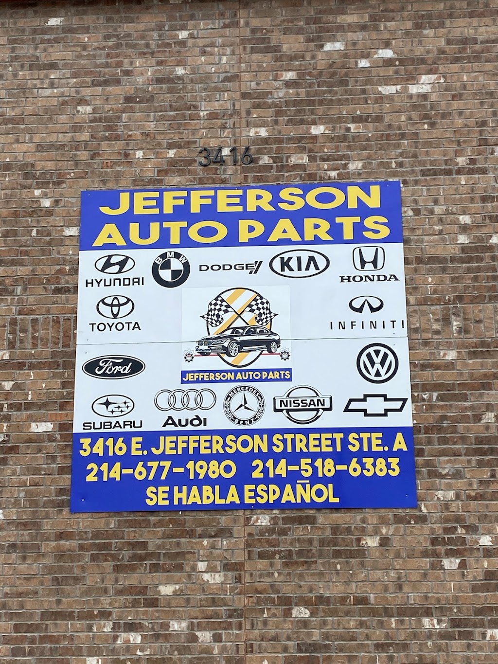 Jefferson Auto Parts | 3416 E Jefferson St A, Grand Prairie, TX 75051, USA | Phone: (214) 677-1980