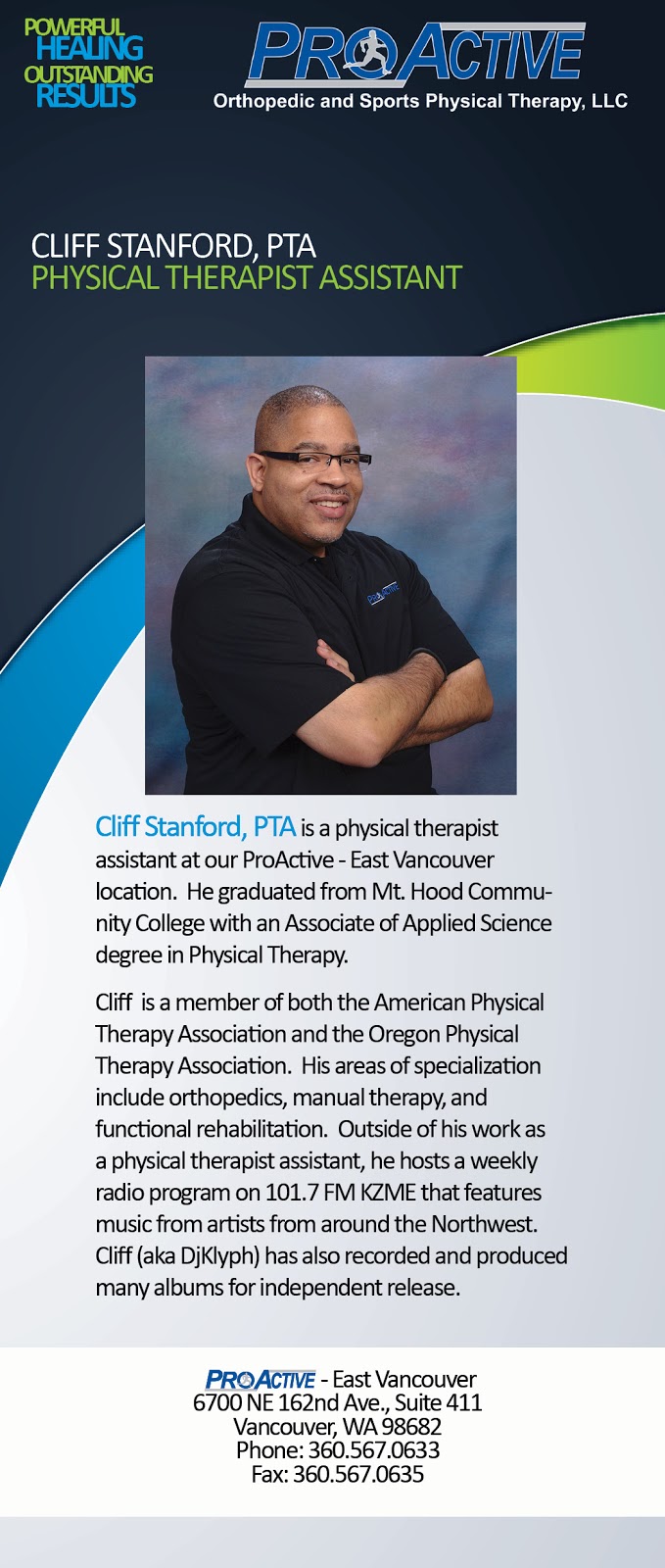 ProActive Physical Therapy Specialists | 1900 NE 162nd Ave Suite B-101, Vancouver, WA 98684, USA | Phone: (360) 567-0633