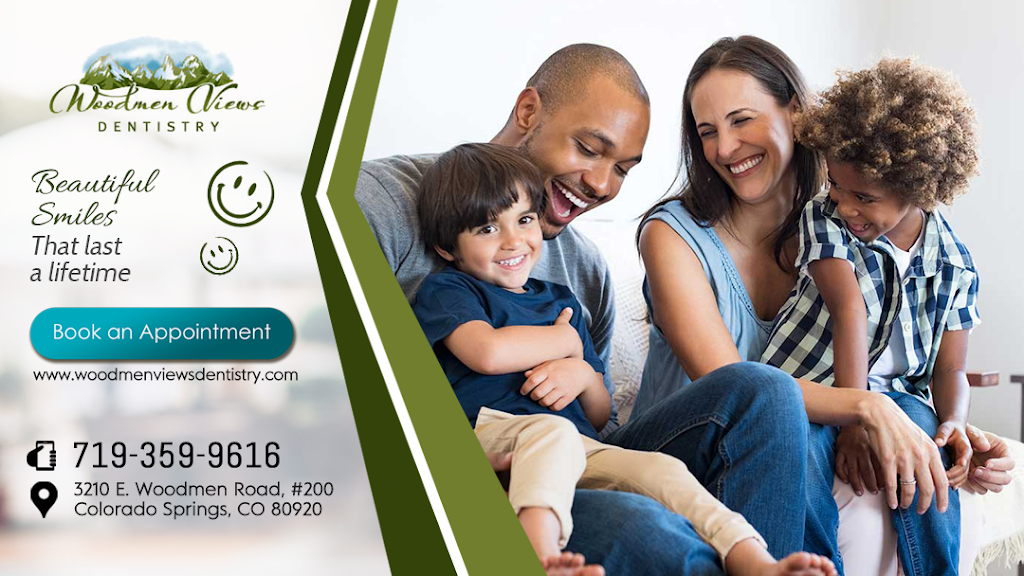 Woodmen Views Dentistry | 3210 E Woodmen Rd #200, Colorado Springs, CO 80920, USA | Phone: (719) 359-9616