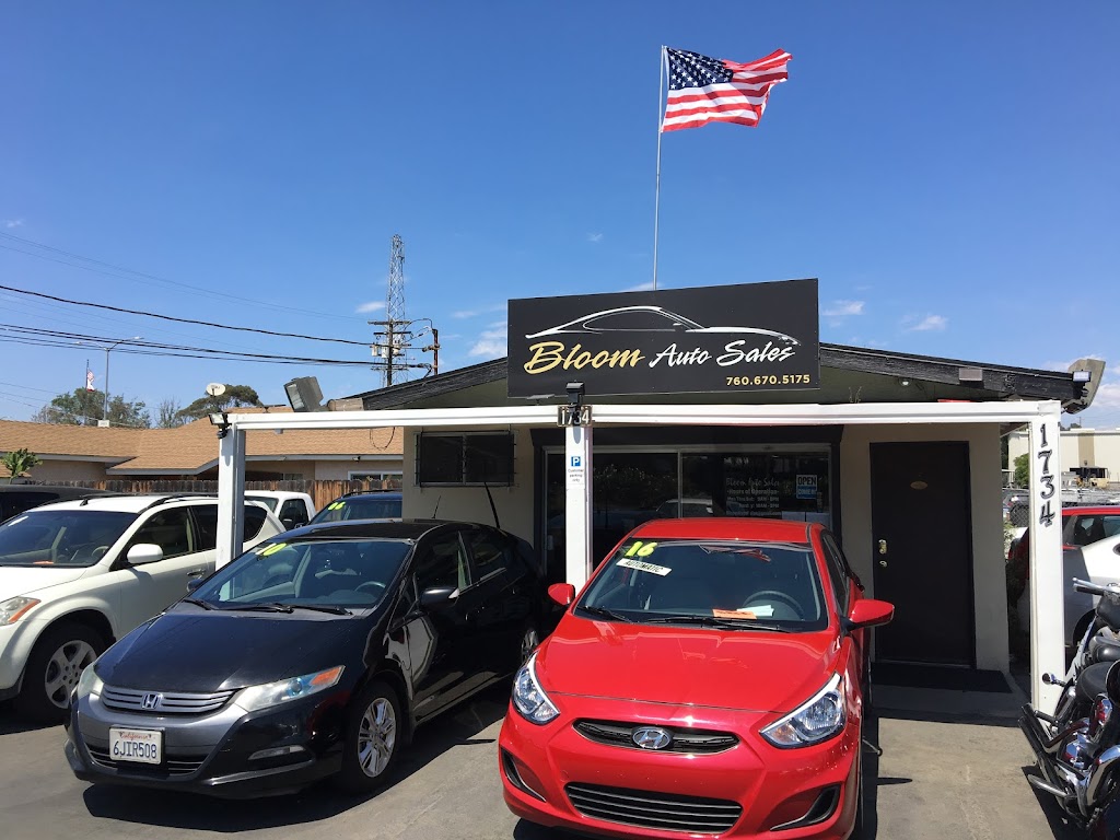 Bloom Auto Sales | 1734 W Mission Rd, Escondido, CA 92029, USA | Phone: (760) 670-5175