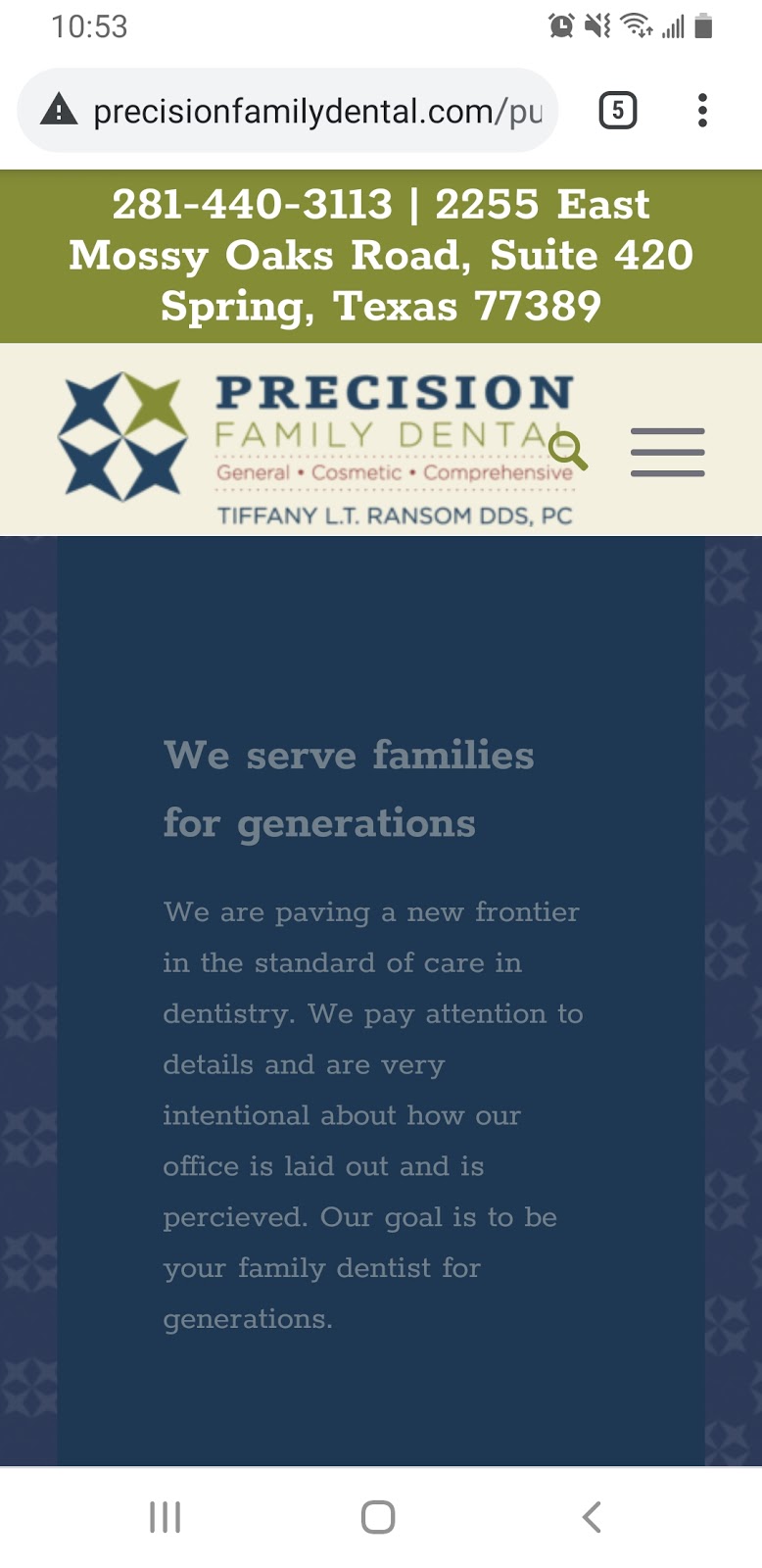 Percision Family dental | 2255 E Mossy Oaks Rd #420, Spring, TX 77389, USA | Phone: (281) 440-3113