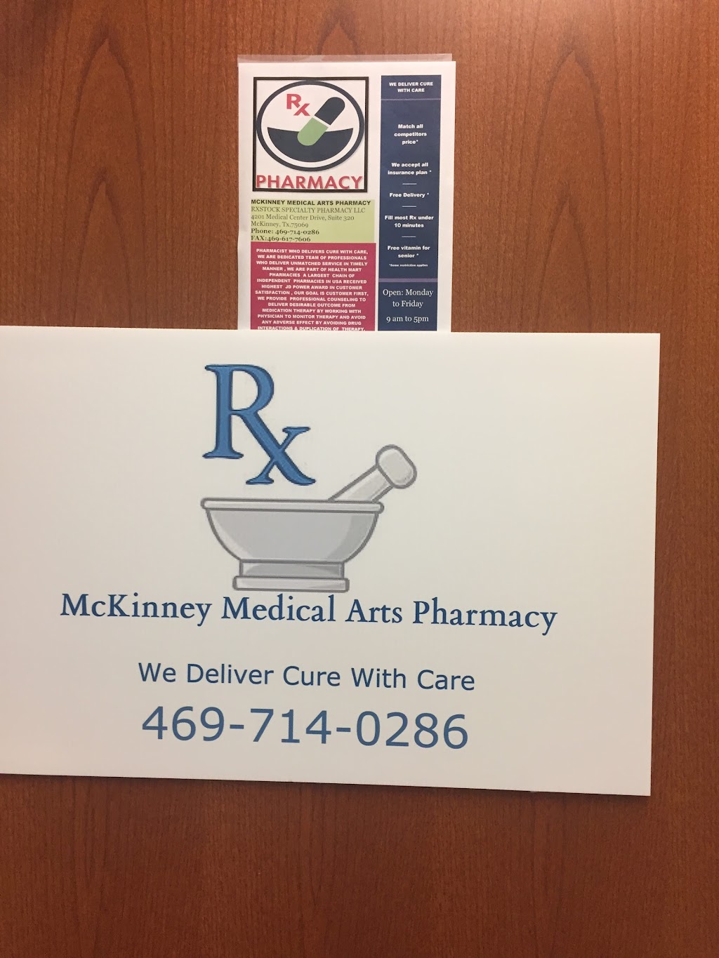 Mckinney Medical Pharmacy ( Medical Arts / Rxstock Pharmacy ) | 4201 Medical Center Dr A.F.B. Control Specialist, McKinney, TX 75069, USA | Phone: (469) 714-0286