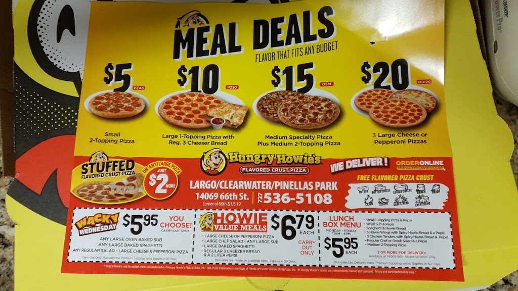 Hungry Howies Pizza | 14069 66th St N, Largo, FL 33771, USA | Phone: (727) 536-5108