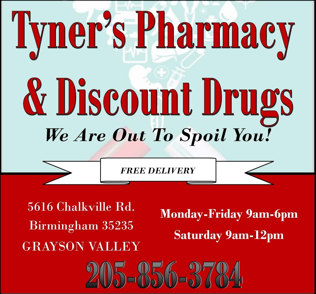 Tyners Pharmacy | 5616 Chalkville Mountain Rd, Birmingham, AL 35235, USA | Phone: (205) 856-3784