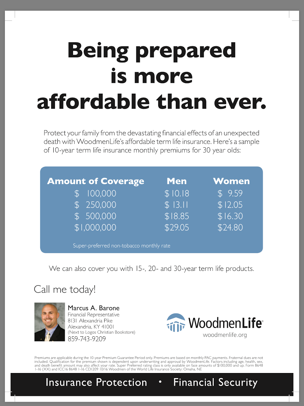 WoodmenLife - Marc Barone | 7718 Alexandria Pike, Alexandria, KY 41001, USA | Phone: (859) 448-0425