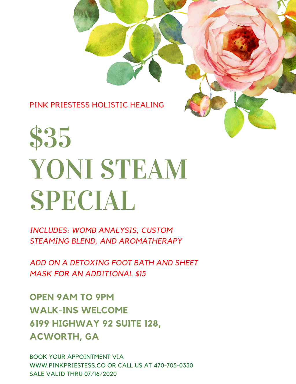 PinkPriestess Holistic Healing | 6199 Hwy 92 #128, Acworth, GA 30102, USA | Phone: (470) 705-0330