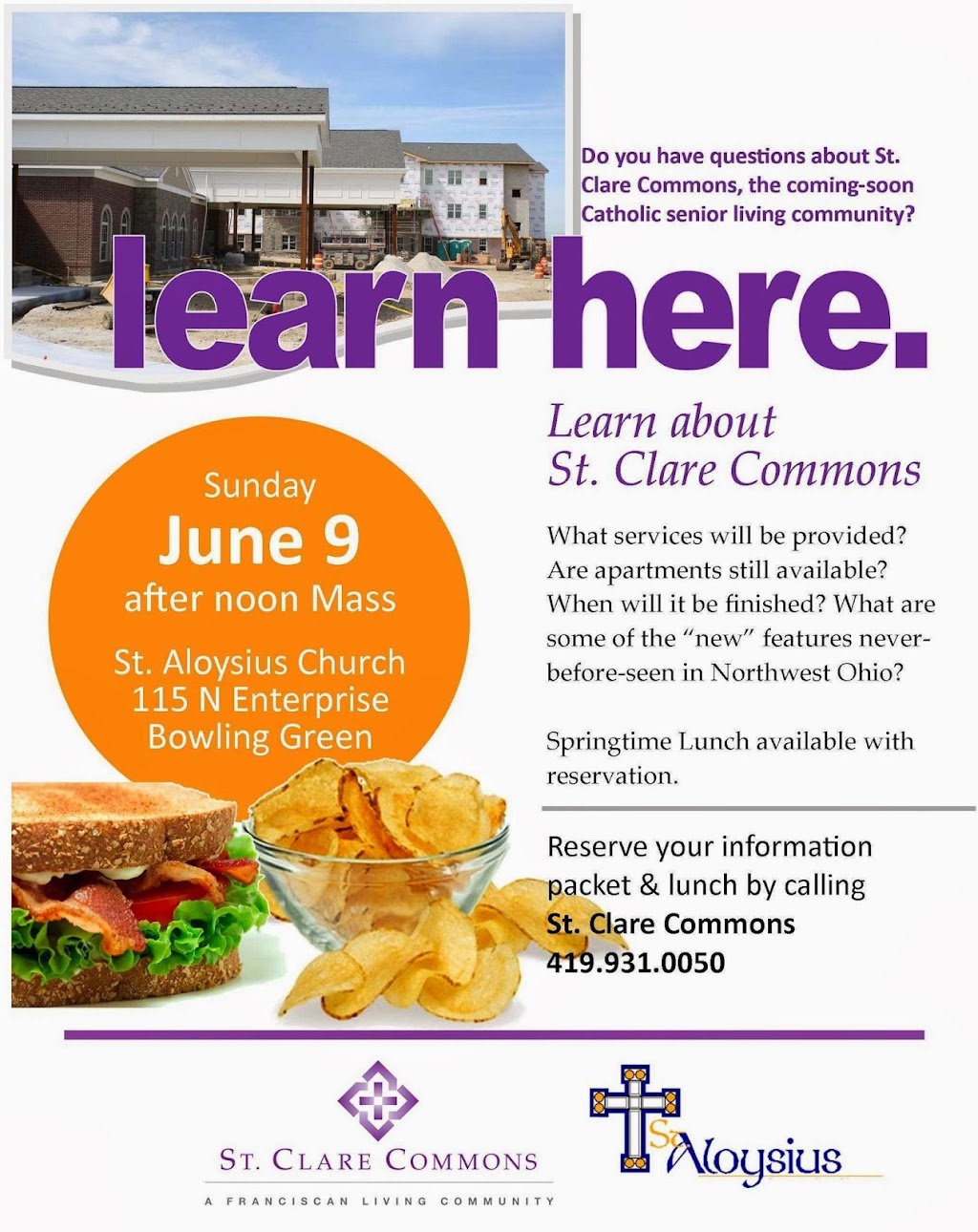 St Clare Commons | 12469 Five Point Rd, Perrysburg, OH 43551, USA | Phone: (419) 931-0050