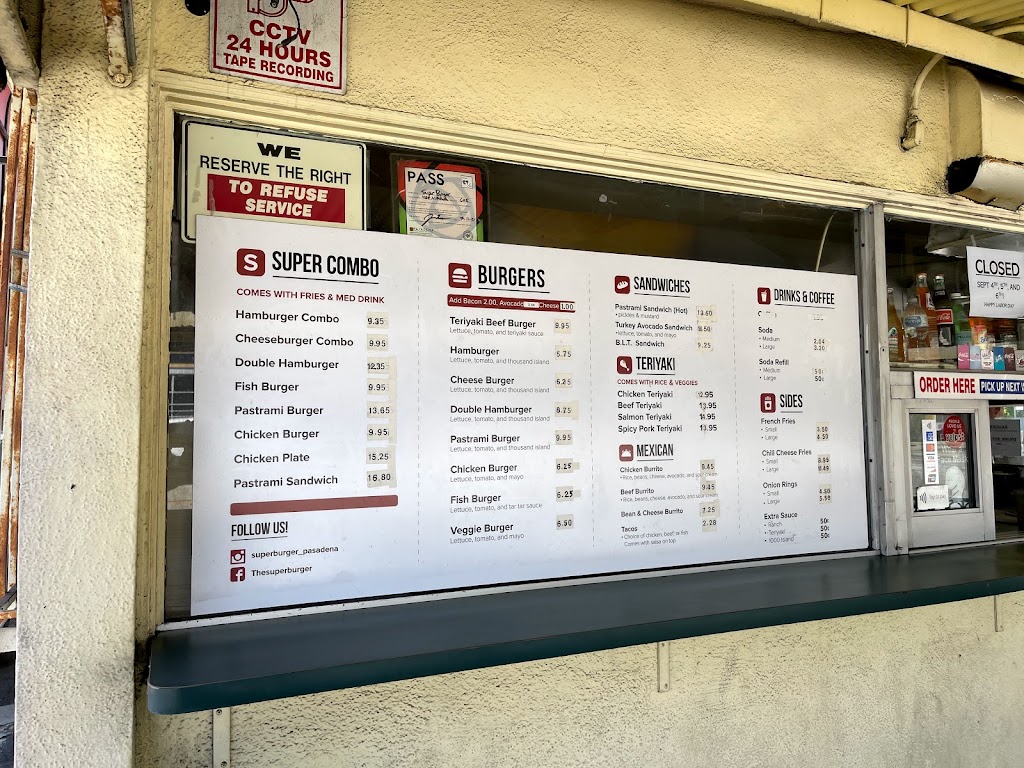 Super Burger | 458 N Altadena Dr, Pasadena, CA 91107, USA | Phone: (626) 449-8818