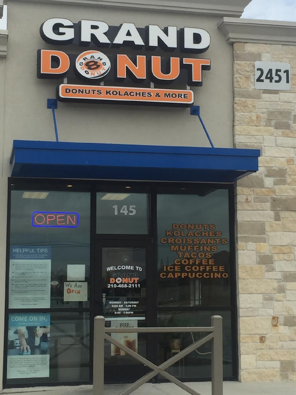 Grand Donuts | 2451 FM1103 #145, Cibolo, TX 78108, USA | Phone: (210) 468-2111