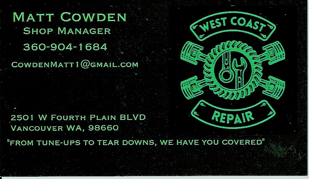 West Coast Repair | 2501 W Fourth Plain Blvd, Vancouver, WA 98660, USA | Phone: (360) 904-1684