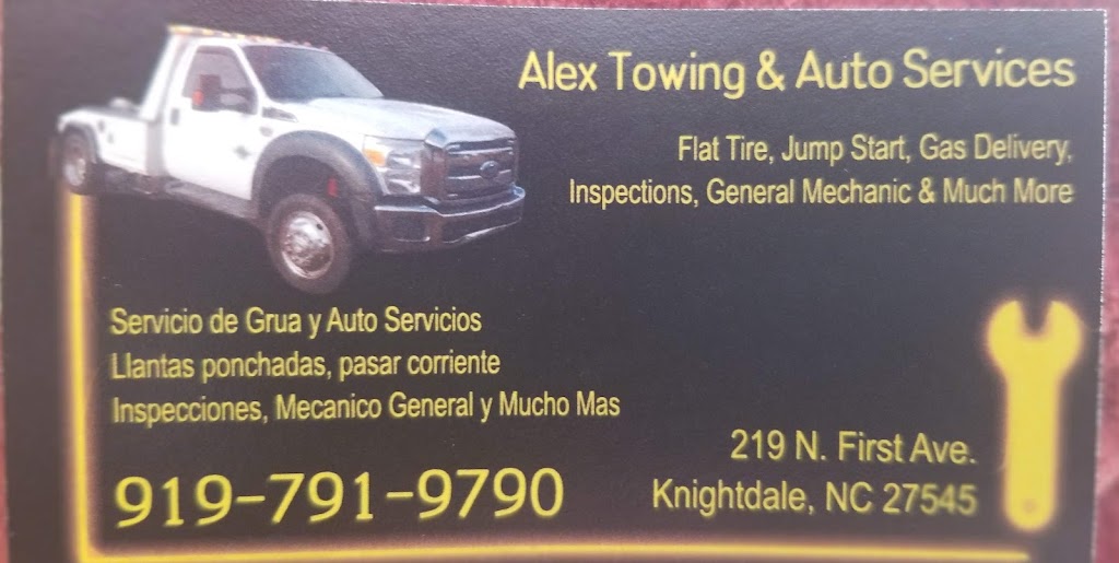 Alex Towing and auto Services | 219 N First Ave, Knightdale, NC 27545 | Phone: (919) 791-9790