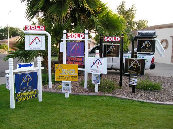 Arizona Real Estate Sign Post Installations | 6116 W Myrtle Ave, Glendale, AZ 85301, USA | Phone: (623) 435-3566