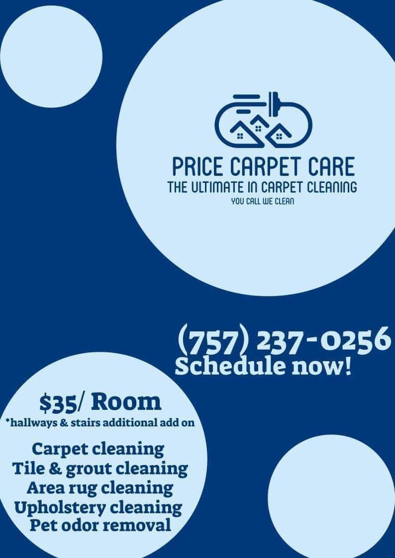Price Carpet Care | 4062 Devon Dr, Chesapeake, VA 23321 | Phone: (757) 237-0256