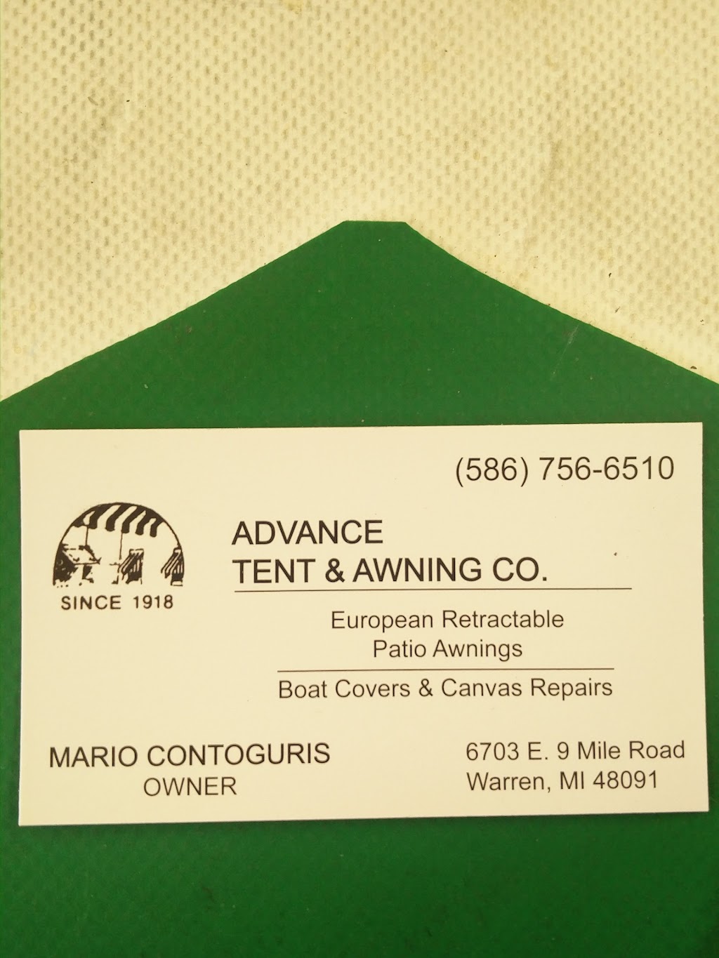 ADVANCE TENT & AWNING CO. | 6703 E 9 Mile Rd, Warren, MI 48091, USA | Phone: (586) 756-6510