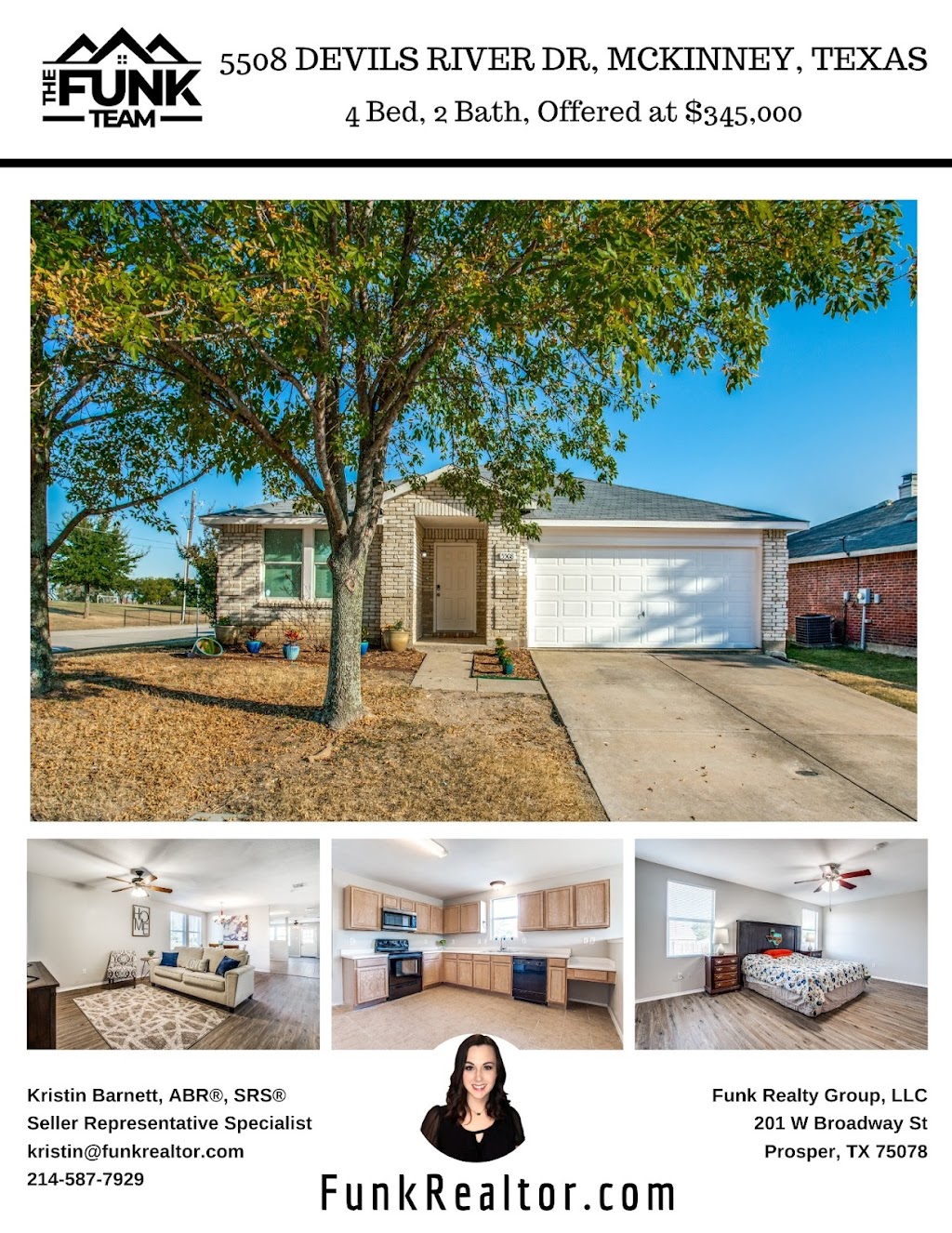 Kristin Barnett, Realtor - Funk Realty Group LLC | 1707 Cooper St, Melissa, TX 75454, USA | Phone: (214) 587-7929