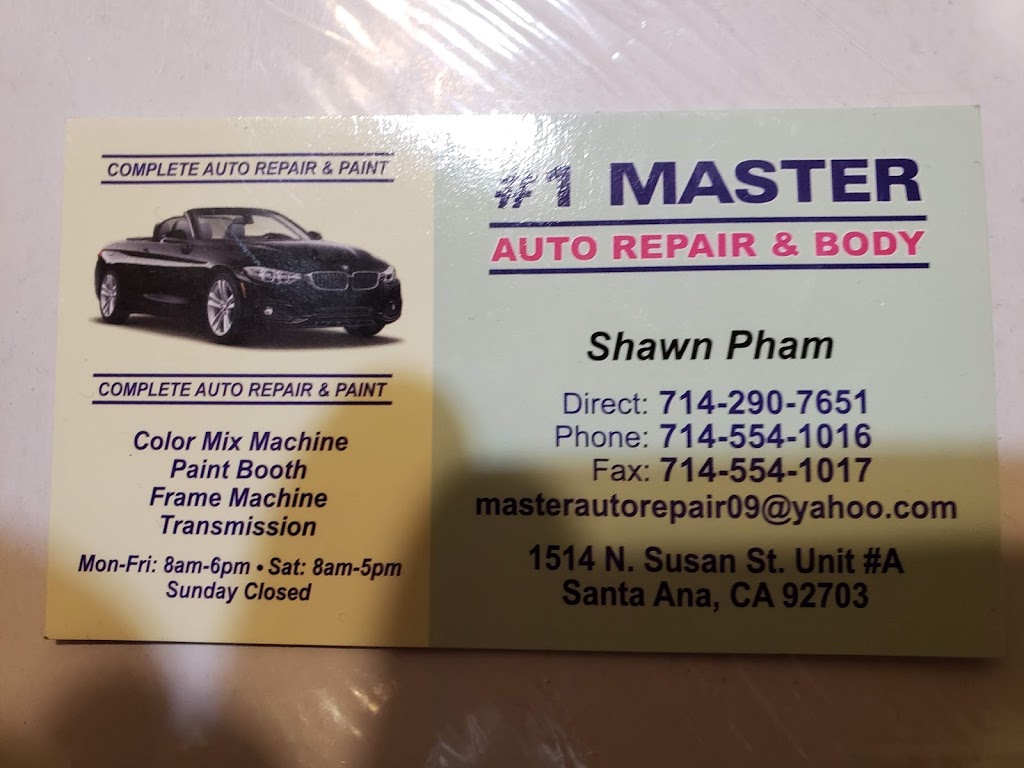 Master Auto Repair & Body | 1514 N Susan St # A, Santa Ana, CA 92703, USA | Phone: (714) 290-7651