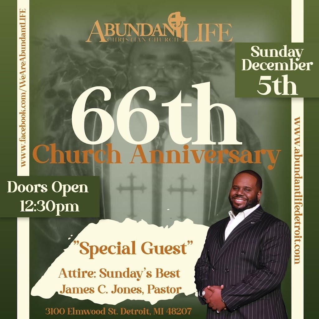 Abundant Life Christian Church | 3100 Elmwood St, Detroit, MI 48207, USA | Phone: (313) 924-8907