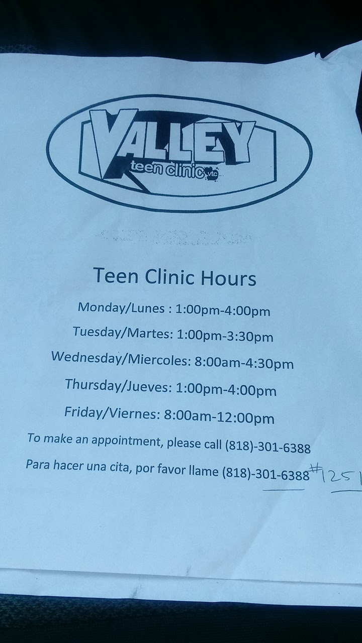 Valley Teen Clinic | 6801 Coldwater Canyon Ave, North Hollywood, CA 91605, USA | Phone: (888) 763-4070