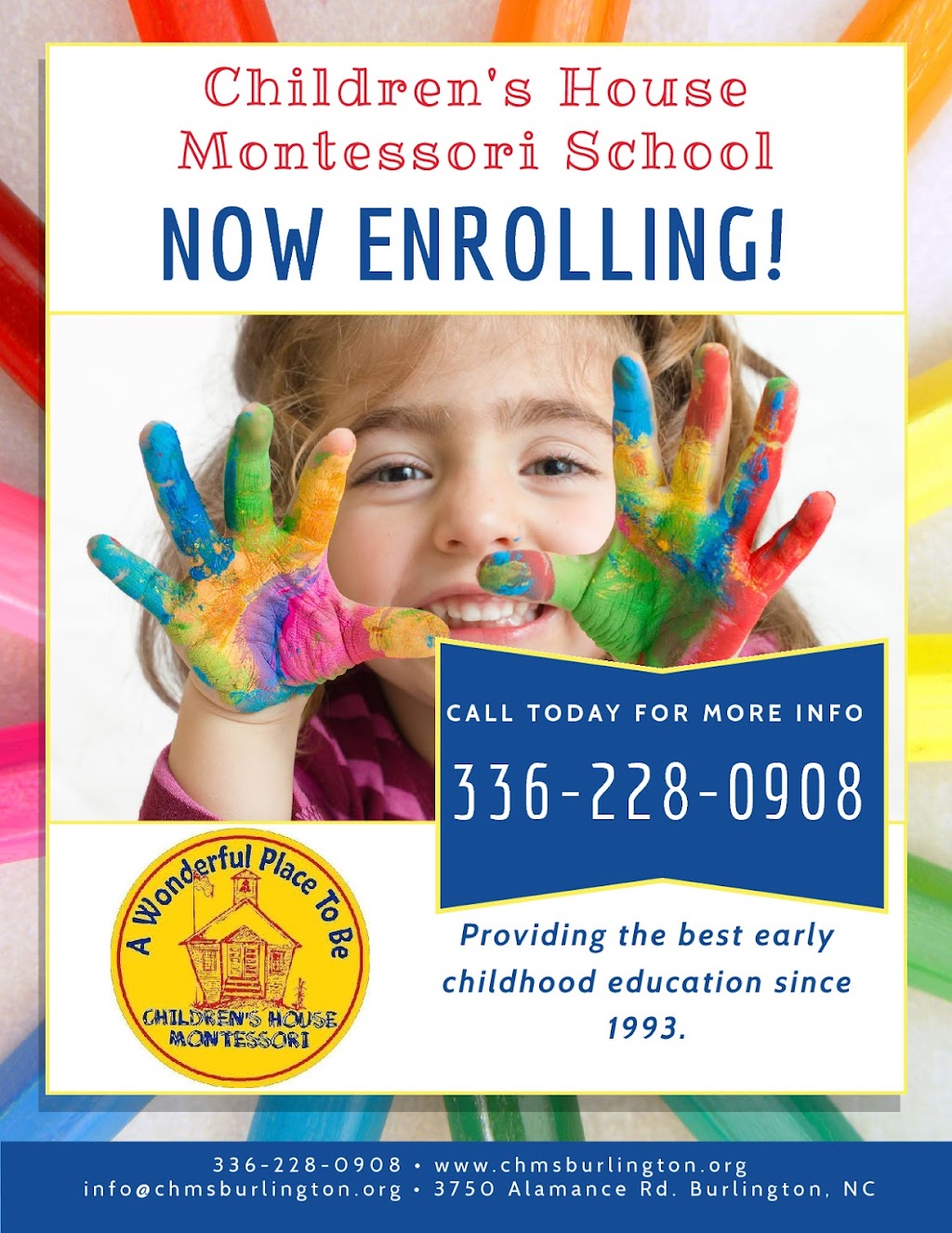 Childrens House Montessori School | 3750 Alamance Rd, Burlington, NC 27215, USA | Phone: (336) 228-0908