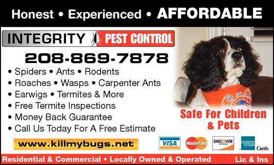 Integrity Pest Control | 3313 W Cherry Ln, Meridian, ID 83642 | Phone: (208) 869-7878