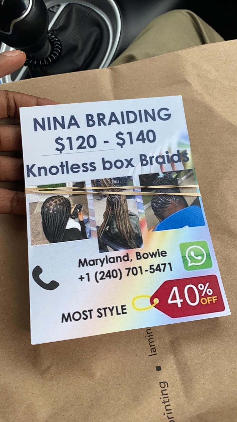 NINA BRAIDING | 9424 Annapolis Rd, Lanham, MD 20706, USA | Phone: (240) 701-5471