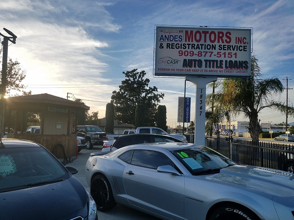 Andes Motors | 18347 Valley Blvd #1737, Bloomington, CA 92316, USA | Phone: (909) 877-5151