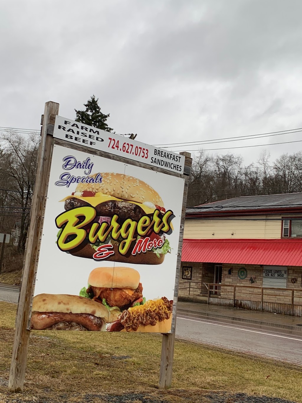 Burgers and More | 588 PA-21, Waynesburg, PA 15370, USA | Phone: (724) 627-0753