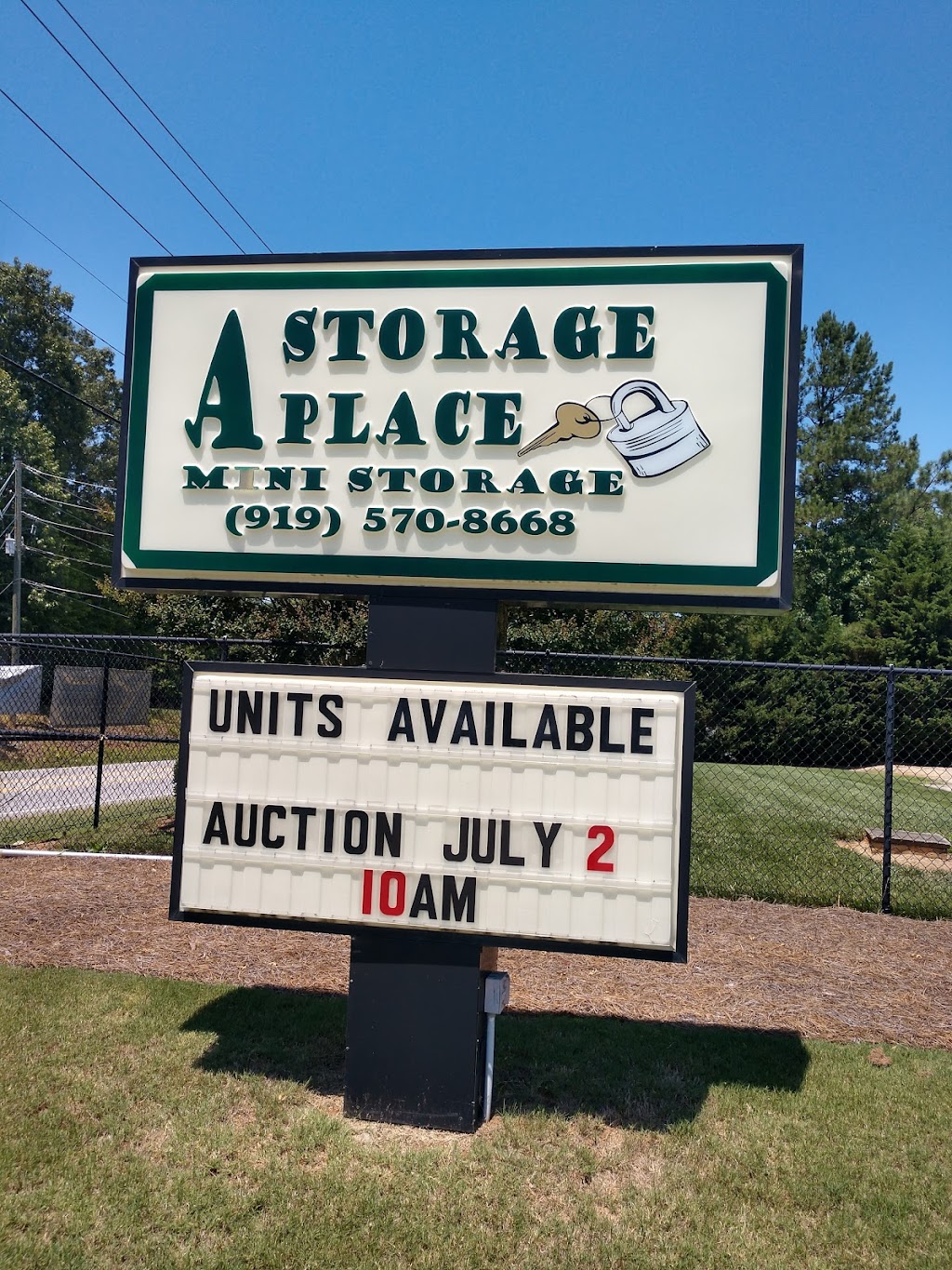 A Storage Place | 5802 NC-96, Youngsville, NC 27596, USA | Phone: (919) 570-8668