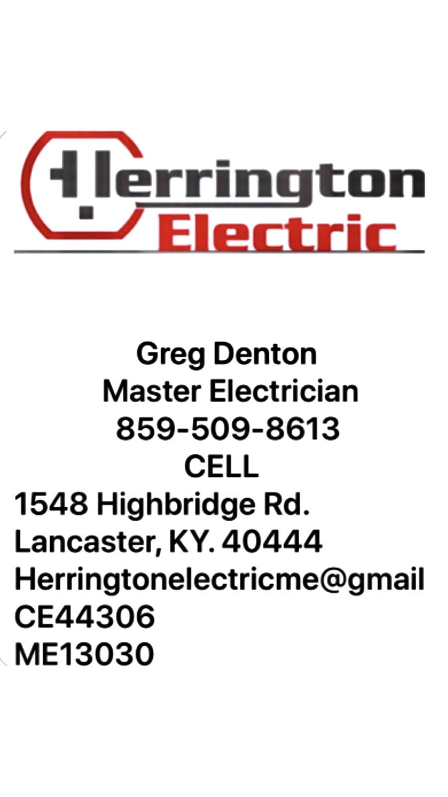 Herrington Electric LLC | 1548 High Bridge Rd, Lancaster, KY 40444, USA | Phone: (859) 509-8613