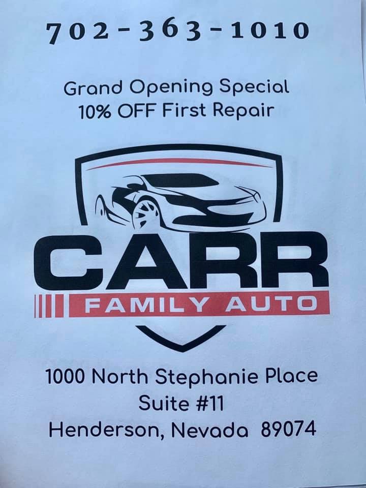 Carr Family Auto | 1000 Stephanie Pl, Henderson, NV 89014, USA | Phone: (702) 285-7594