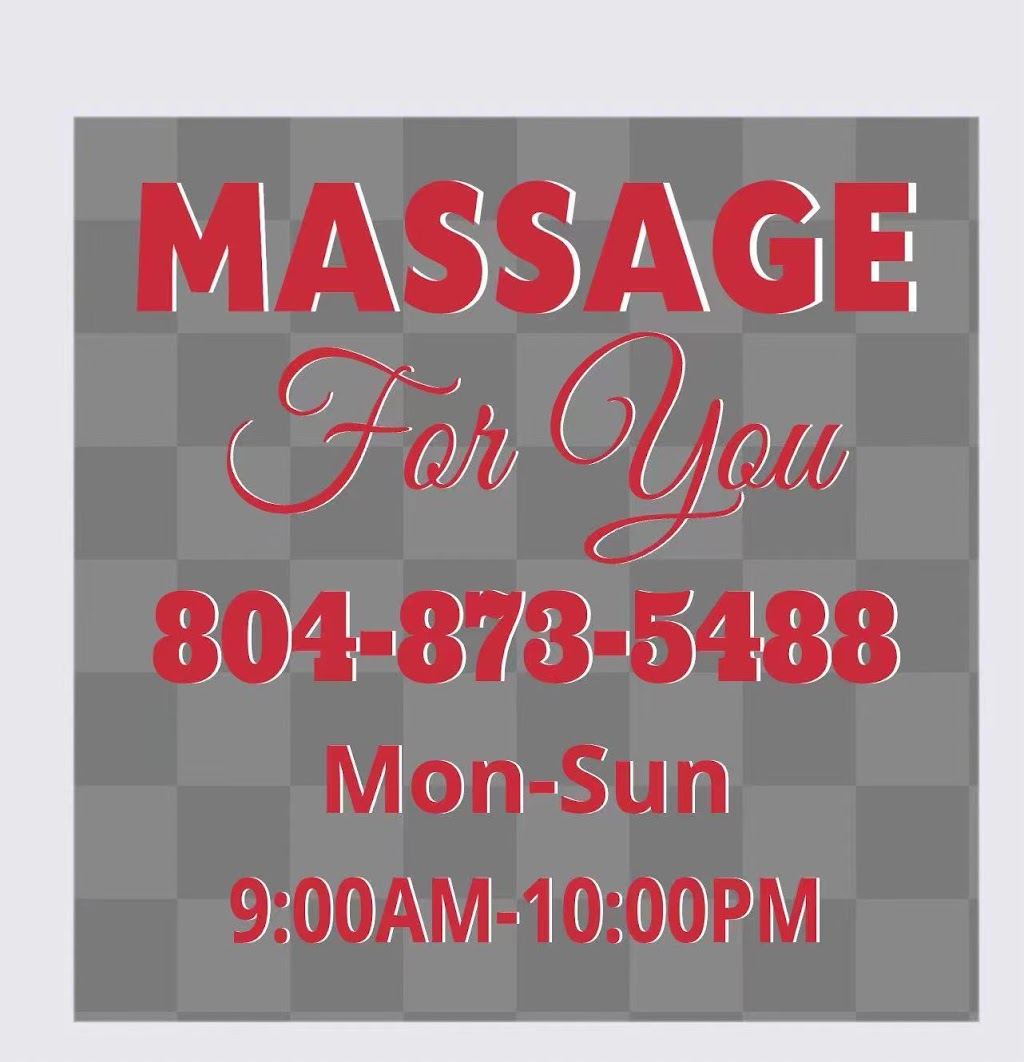 Massage For You, LLC | 1710 E Hundred Rd Suite 101, Chester, VA 23836, USA | Phone: (804) 873-5488