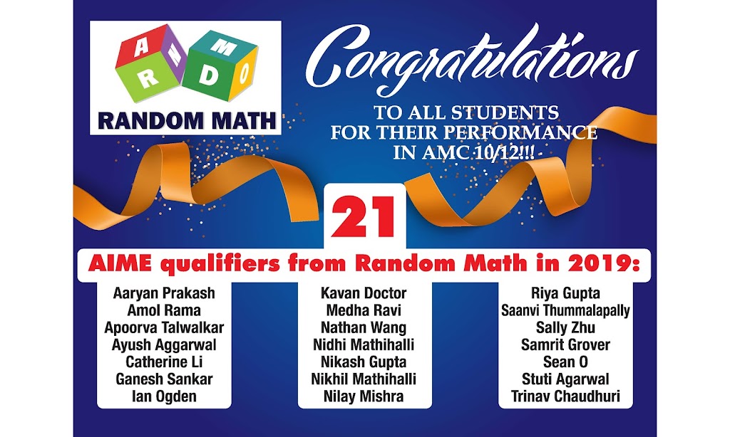 Random Math Inc. | 21580 Stevens Creek Blvd Suite 106, Cupertino, CA 95014, USA | Phone: (408) 217-8305