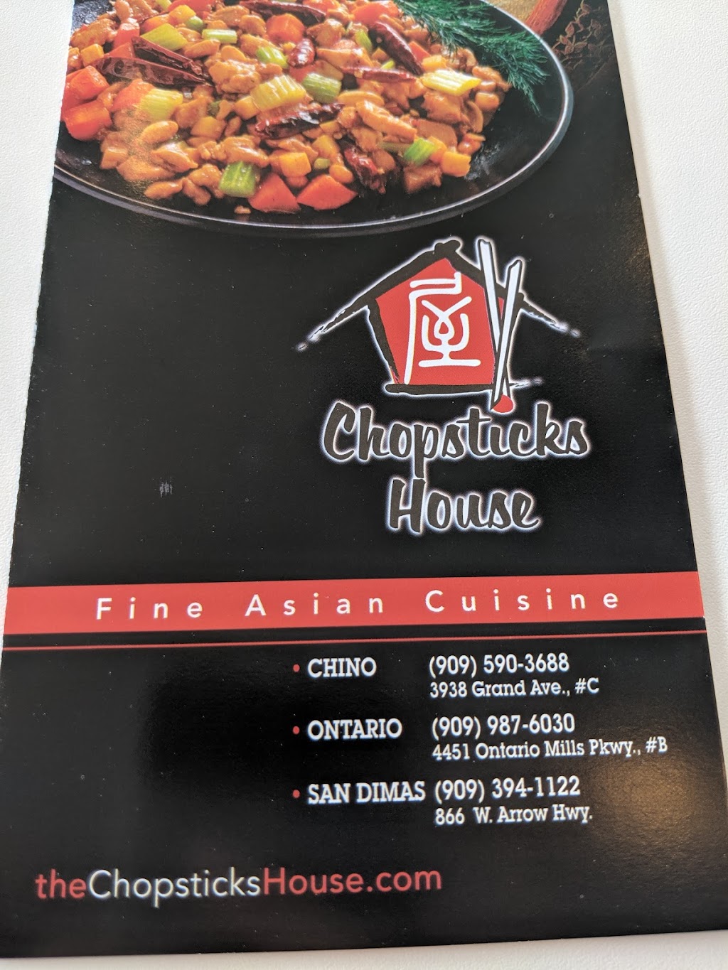 Chopsticks House | 853-1073 W Arrow Hwy, San Dimas, CA 91773, USA | Phone: (909) 394-1122